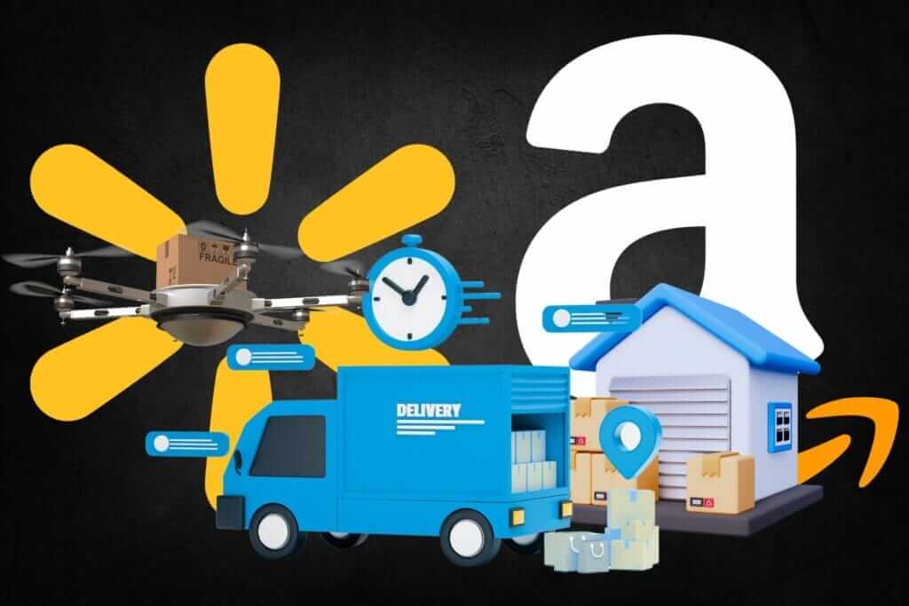 Entregas rápidas entre Walmart y Amazon