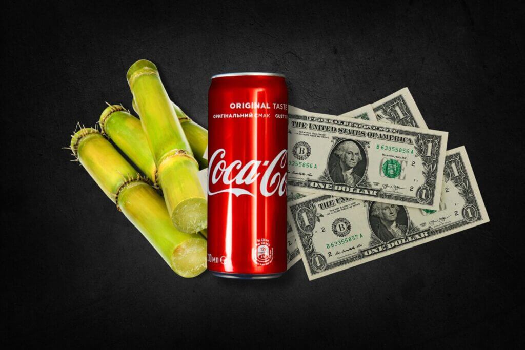 Coca-Cola con caña de azucar y precios altos
